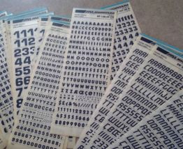 MECANORMA lettre chiffre transfert X 25 feuillets