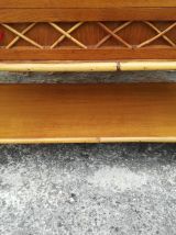 Etagère en bambou et rotin 
