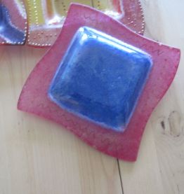5 coupelles en verre peinte main décor unique  