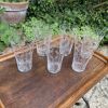 Set de 6 verres à eau / orangeade en cristal taillé vintage
