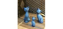 lot de 3 bibelots chat