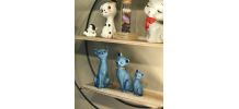 lot de 3 bibelots chat