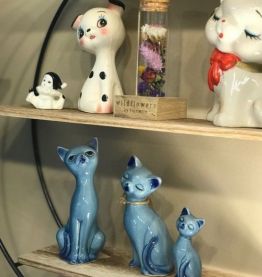 lot de 3 bibelots chat