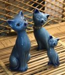 lot de 3 bibelots chat