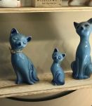 lot de 3 bibelots chat