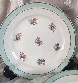 6 assiettes plates KG Luneville