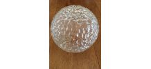 1 Gros globe rond art déco en verre moulé transparent