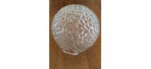 1 Gros globe rond art déco en verre moulé transparent