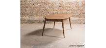 Table à manger sur-mesure en noyer massif avec 4 rallonges 