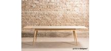 Table à manger extensible avec un piétement en chêne massif 