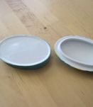 grande boite a pilules en porcelaine peint main décor unique