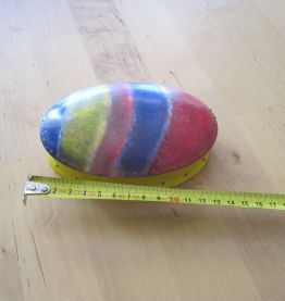 grande boite a pilules en porcelaine peint main décor unique