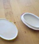 grande boite a pilules en porcelaine peint main décor unique