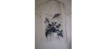 Haut t-shirt blanc dentelles romantique fleur floral  36 38