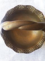 panier  en laiton , bonbonnière , vintage