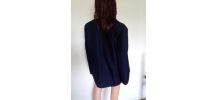 Superbe veste tailleur marine vintage Fait main