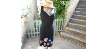DESIGUAL ROBE NOIR SANS MANCHES TBE VINTAGE 