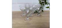 Set de 6 verres à vin gravés