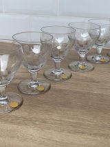 Set de 6 verres à vin gravés