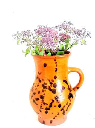  Carafe terre cuite tachetée, vers 1960 