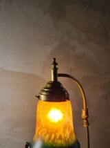 lampe  style art deco  avec miroir vide poche   1970 chrome 