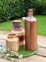 trio de vase / soliflore en grès, rétro vintage