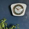 Horloge formica vintage pendule silencieuse "Jaz vert"