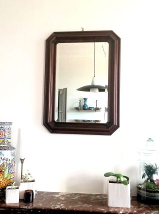 Grand miroir hexagonal art déco 1950 