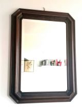 Grand miroir hexagonal art déco 1950 