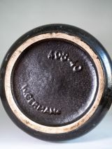 Vase West Germany vintage marron en céramique fat lava, 1950