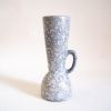 West Germany, vase, soliflore gris en céramique vintage 1950