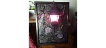 TABLEAU LUMINAIRE NOIR VIOLET PARIS
