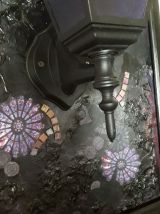 TABLEAU LUMINAIRE NOIR VIOLET PARIS