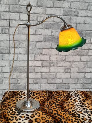 lampe de bureau nickelé 1920  Très belle le nickelage et cor