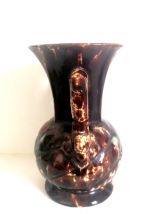 Vases en céramique décor écaille de tortue, style Vallauris