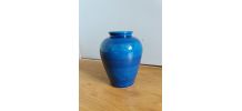  Vase bleu style Aldo Longi pour Bitossi 