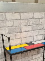 Etagere string style piet mondrian montants noir. 48x48x16. 