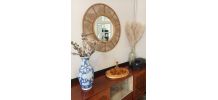 Grand vase blanc/bleu style Japonais