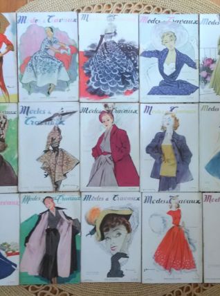 Lot de 15 numéros "Modes et travaux" - 1948 et 1949