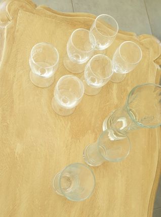 Carafe et 8 verres signé eric Barthélémy 