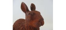 statue de lapin en fonte
