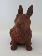 statue de lapin en fonte