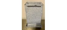 Porte ustensiles cuisine émaillé gris vintage 1950