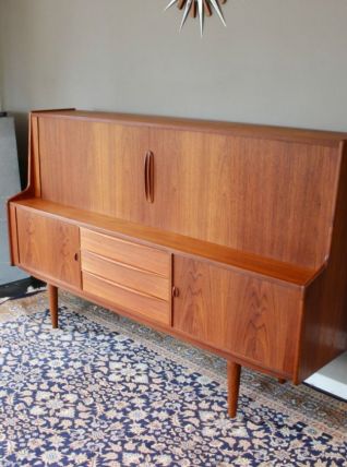 Enfilade haute vintage en teck par Svend Aage Larsen