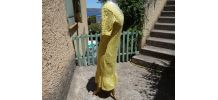SOEUR ROBE MI LONGUE NEUF DEMARQUEE T 36-38 neuf jaune fleur