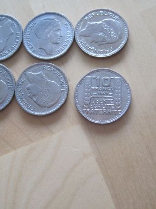 Lot monnaies françaises 10 pièces 10 Francs Turin métal nich
