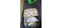 Valise décoration en carton décoré décopatch