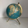 Globe vintage 1974 terrestre tripode doré Taride  - 29 cm 