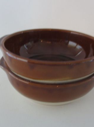 2 x Emile Henry plat à four rond 18,5 x 6,5 cm 1l. céramique