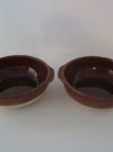 2 x Emile Henry plat à four rond 18,5 x 6,5 cm 1l. céramique